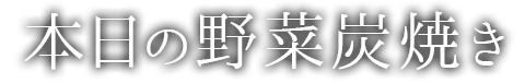 本日の野菜炭焼き